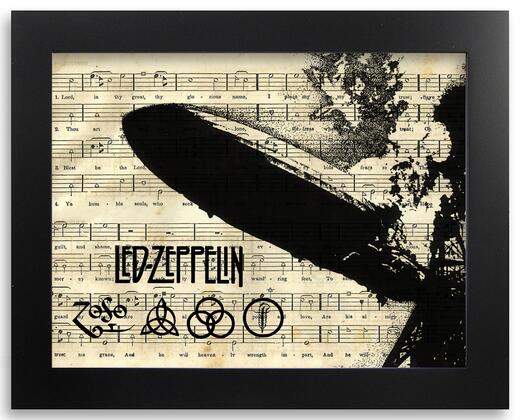 Led Zeppelin Airship Antique Book Art Print