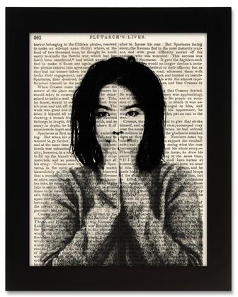 Bjork Debut Antique Book Art Print