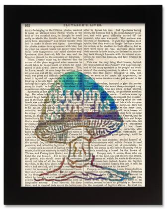 Allman Brothers: Magic Mushroom Antique Book Art Print