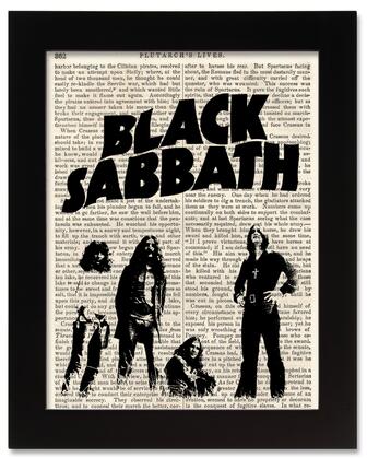 Black Sabbath Antique Book Art Print