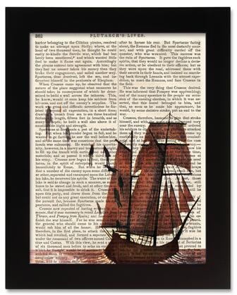 Decemberists Castaways and Cutouts Antique Book Art Print