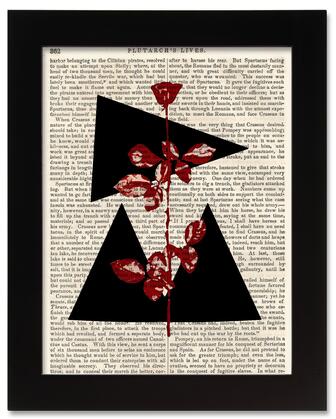 Depeche Mode Runes Rose Antique Book Art Print