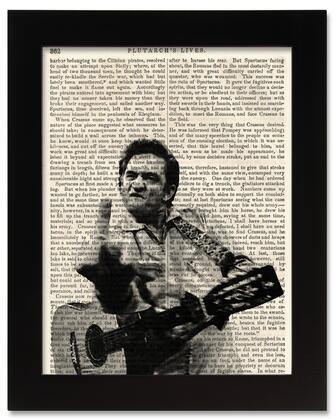 Johnny Cash The Finger Antique Book Art Print