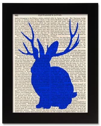 Miike Snow Jackalope Antique Book Art Print